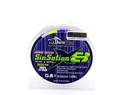 Duraking Sinsation 8X 300mt Moss Green İp Misina 0,08 mm