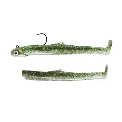 Fiiish Mud Digger MD90 / MD1278 Combo 15gr Green Shiner-Kaki Head Silikon Yem 