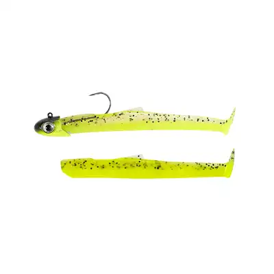 Fiiish Mud Digger MD90 / MD1464 Combo 15gr Chartreuse-Yellow Black HeadSilikon Yem 