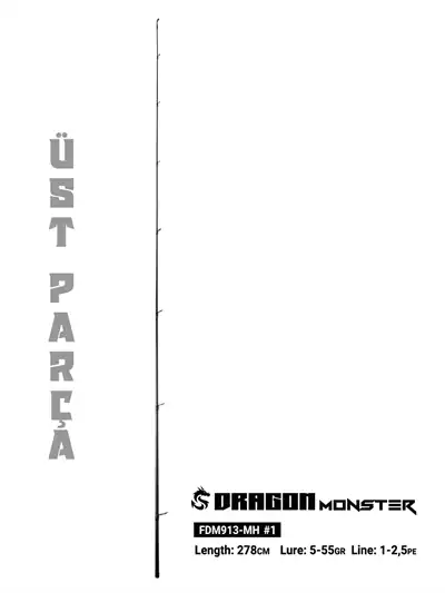Fujin Dragon Monster 278cm 5-55gr Üst Parça 
