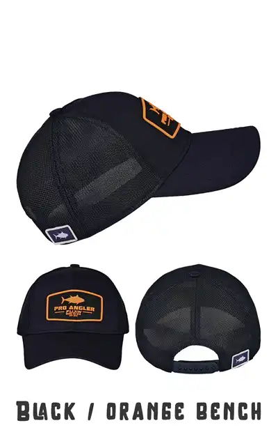 Fujin Pro Angler Black + Orange Bench Şapka 