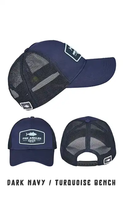 Fujin Pro Angler Dark Navy + Turquoise Bench Şapka 