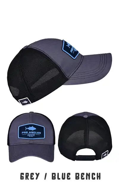 Fujin Pro Angler Grey + Blue Bench Şapka 
