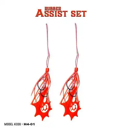 Fujin Rubber Hazır Skirt + Assist Set Red H4-01 